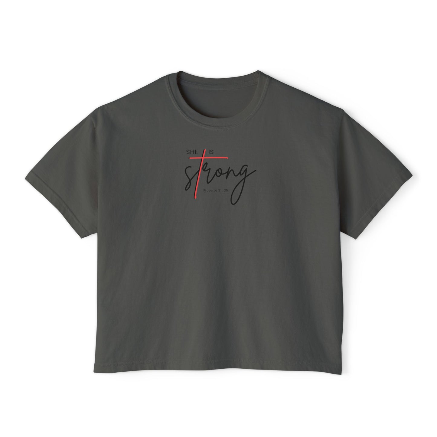 Women's Boxy Tee - She is Strong