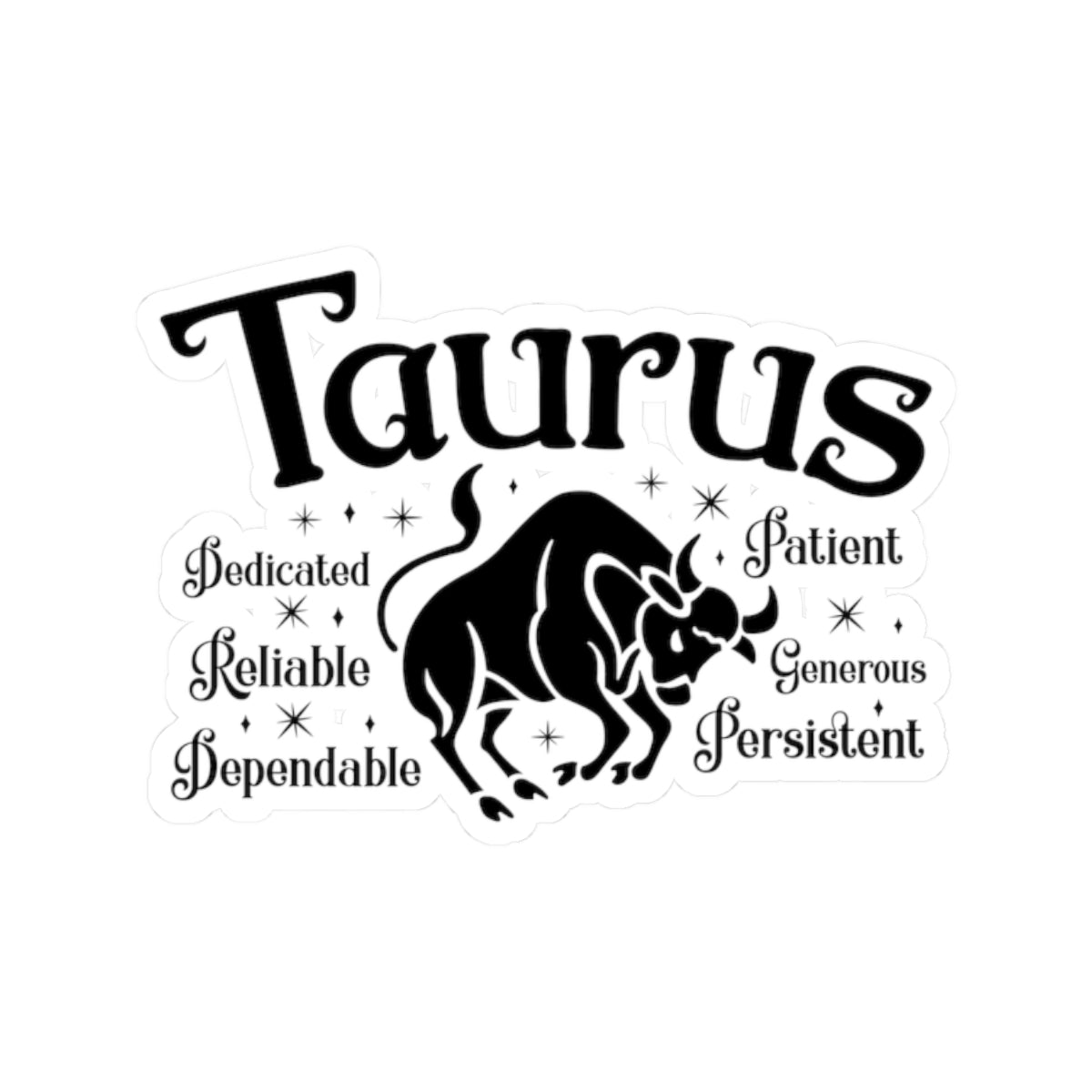 Taurus Zodiac Kiss-Cut Sticker