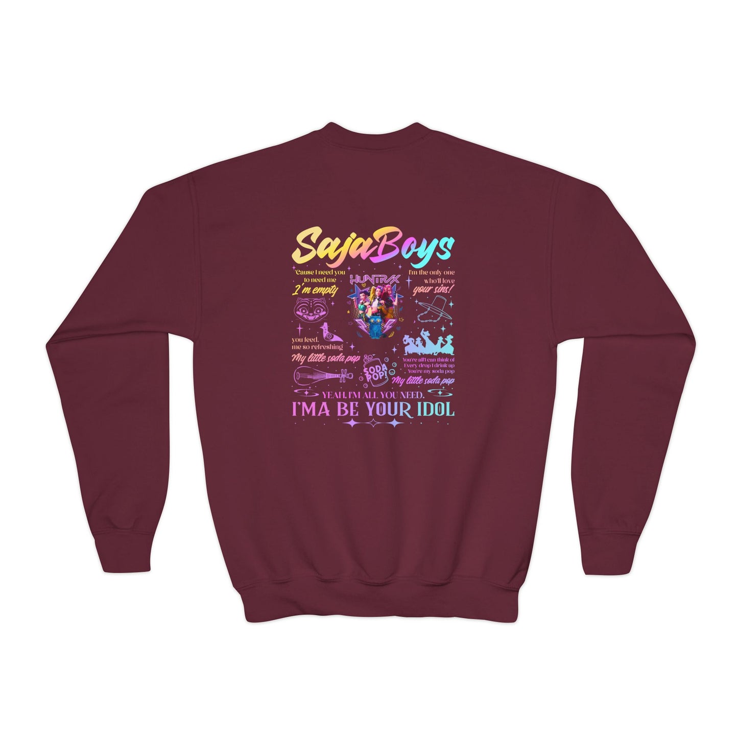 Youth Kpop Double Sided Crewneck Sweatshirt