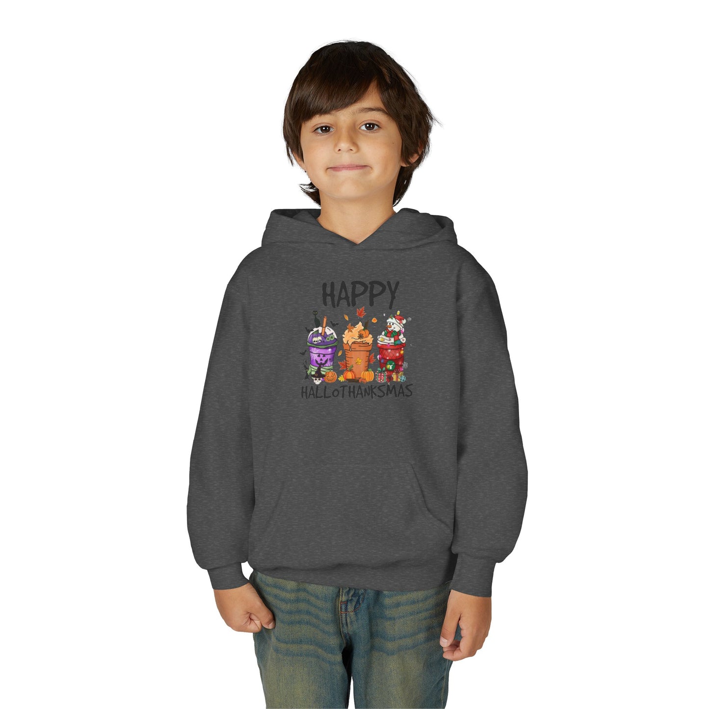 Happy Hallothanksmas Drinks Youth Hoodie
