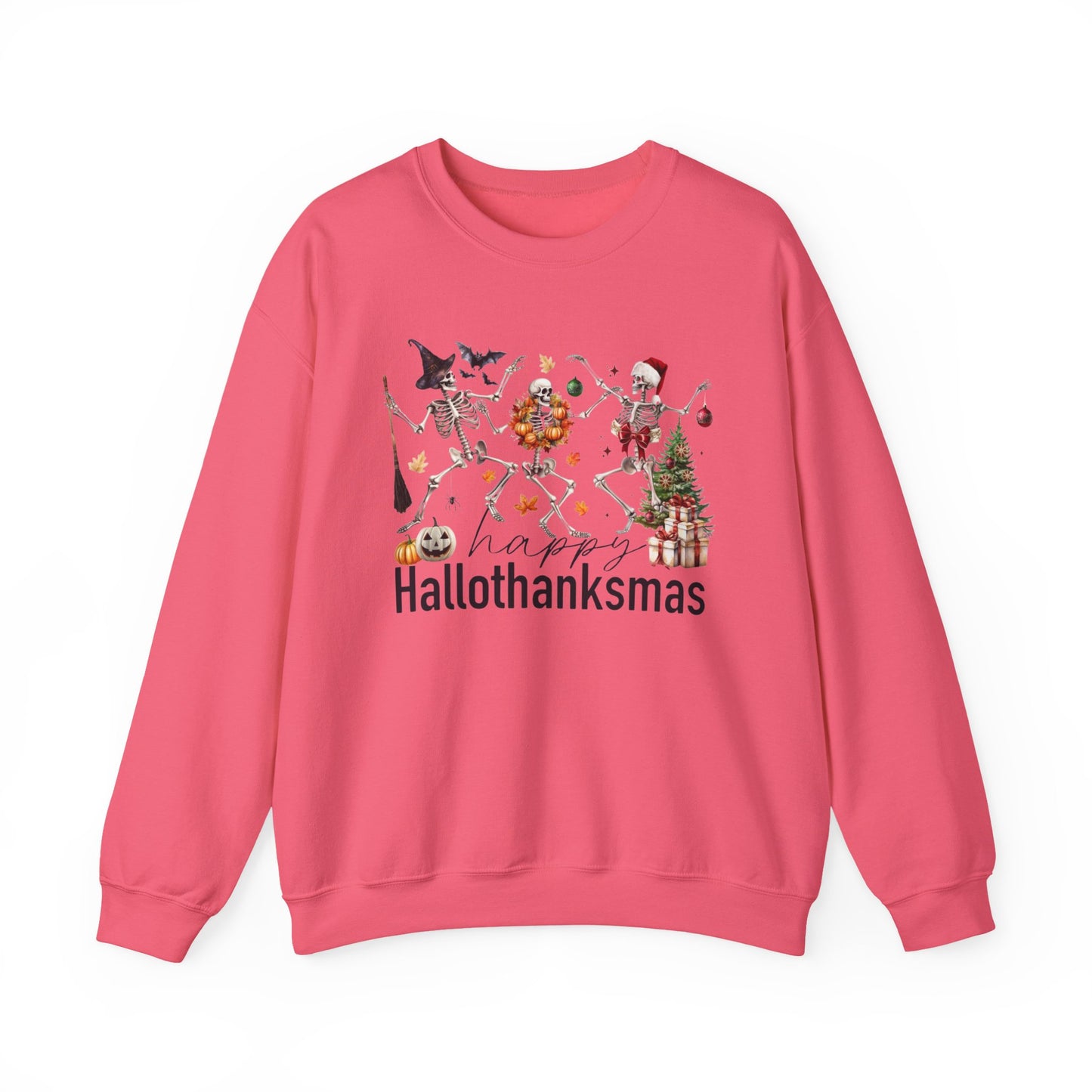 Happy Hallothanksmas Skeleton Sweatshirt