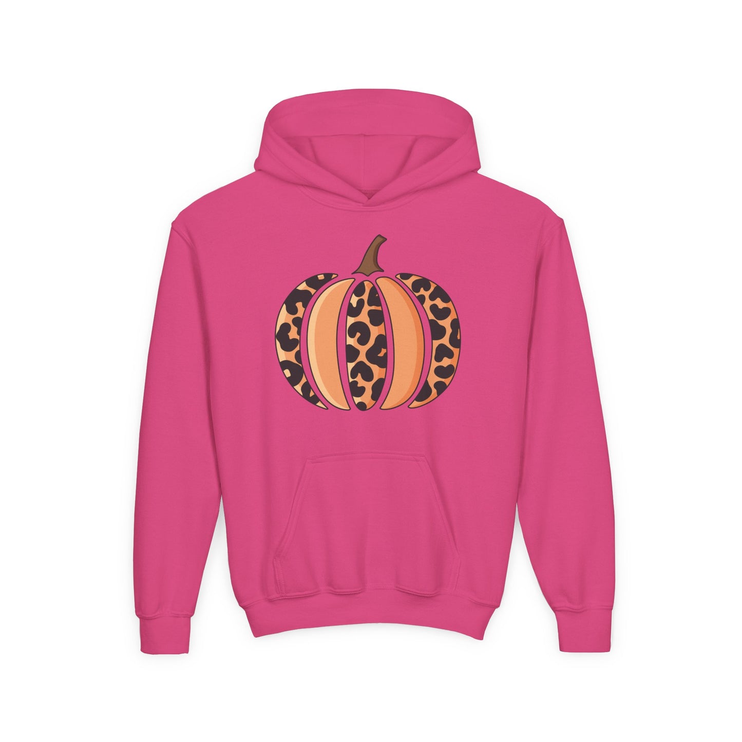 Leopard Print Pumpkin Youth Hoodie