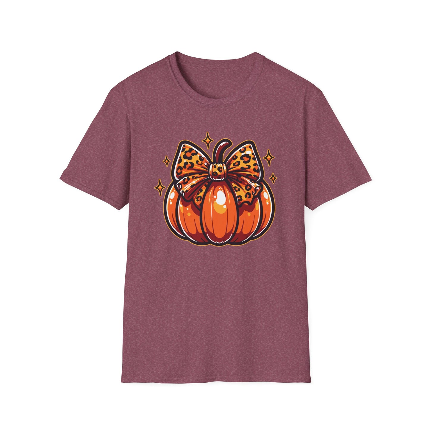 Leopard Pumpkin Bow T-Shirt