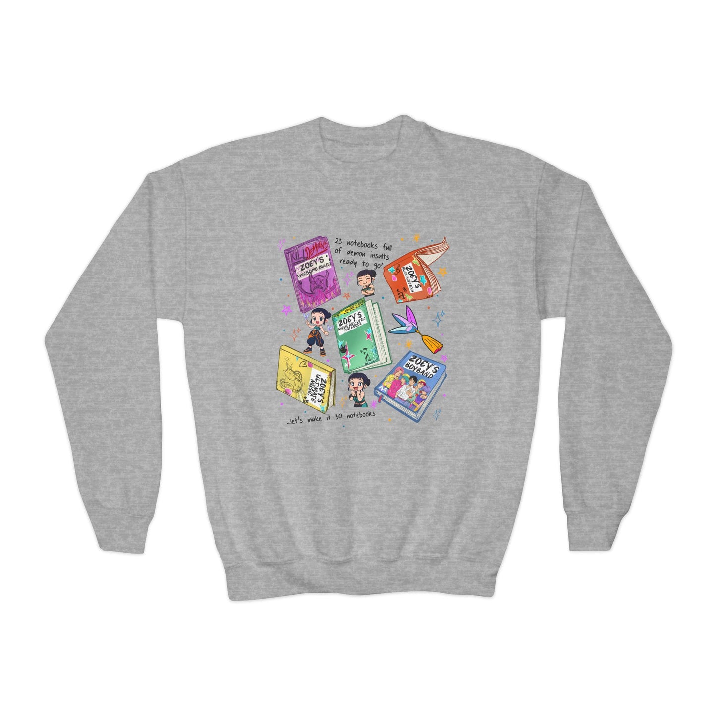 K-Pop Zoe's Books Youth Crewneck Sweatshirt