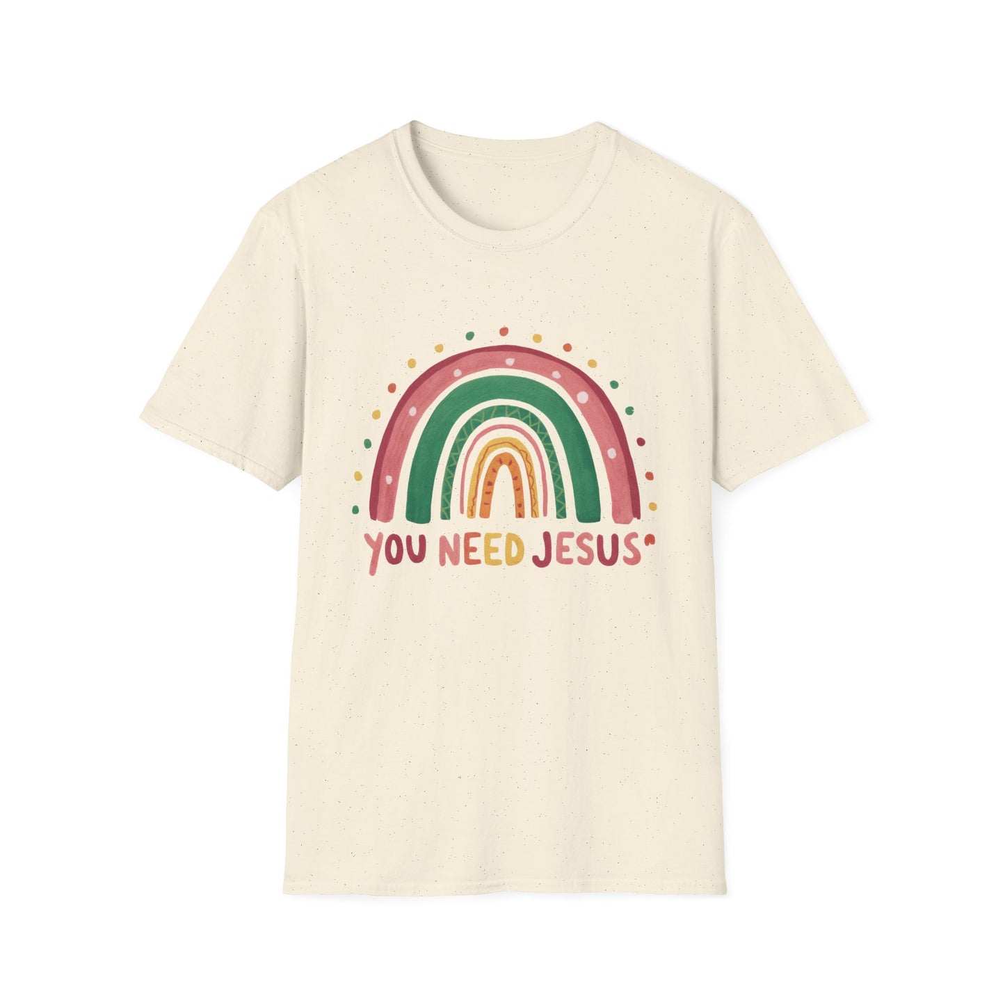 Colorful Rainbow You Need Jesus T-Shirt