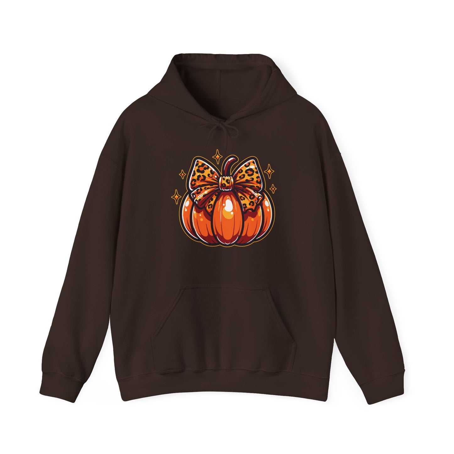 Leopard Pumpkin Bow Hoodie