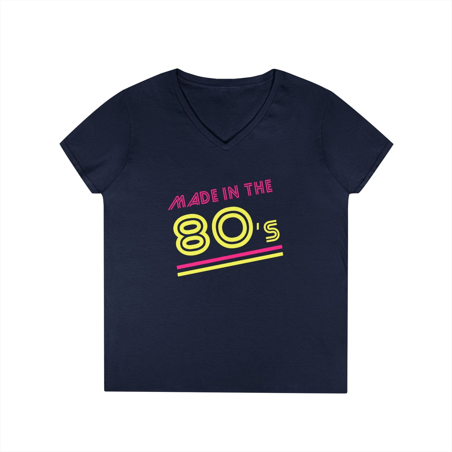Made in the 80's Neon V-Neck T-Shirt