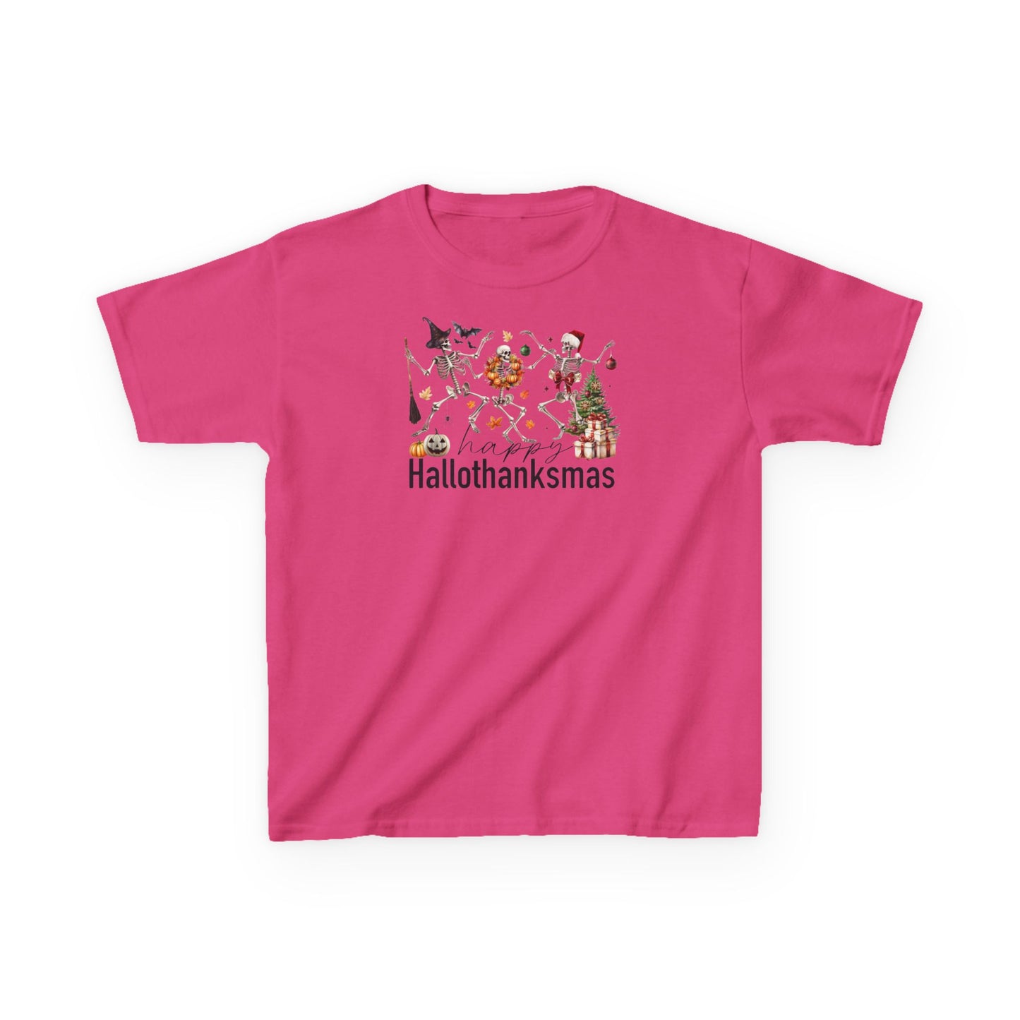 Happy Hallothanksmas Skeleton Kids Tee