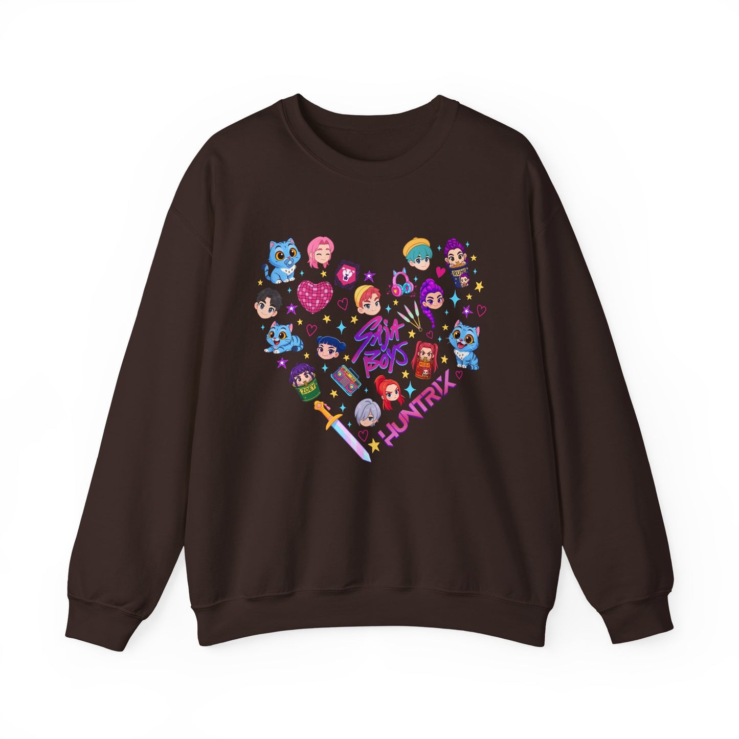 Kpop Character Heart Crewneck Sweatshirt