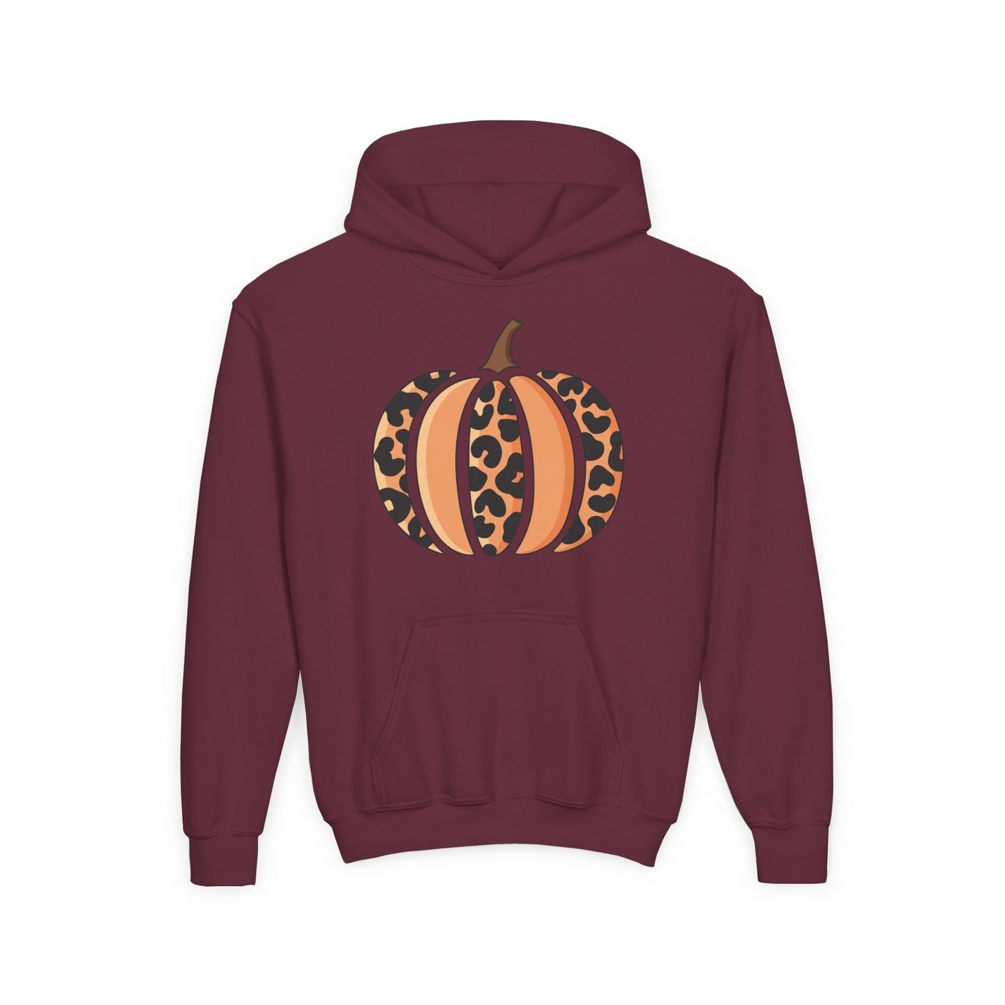 Leopard Print Pumpkin Youth Hoodie