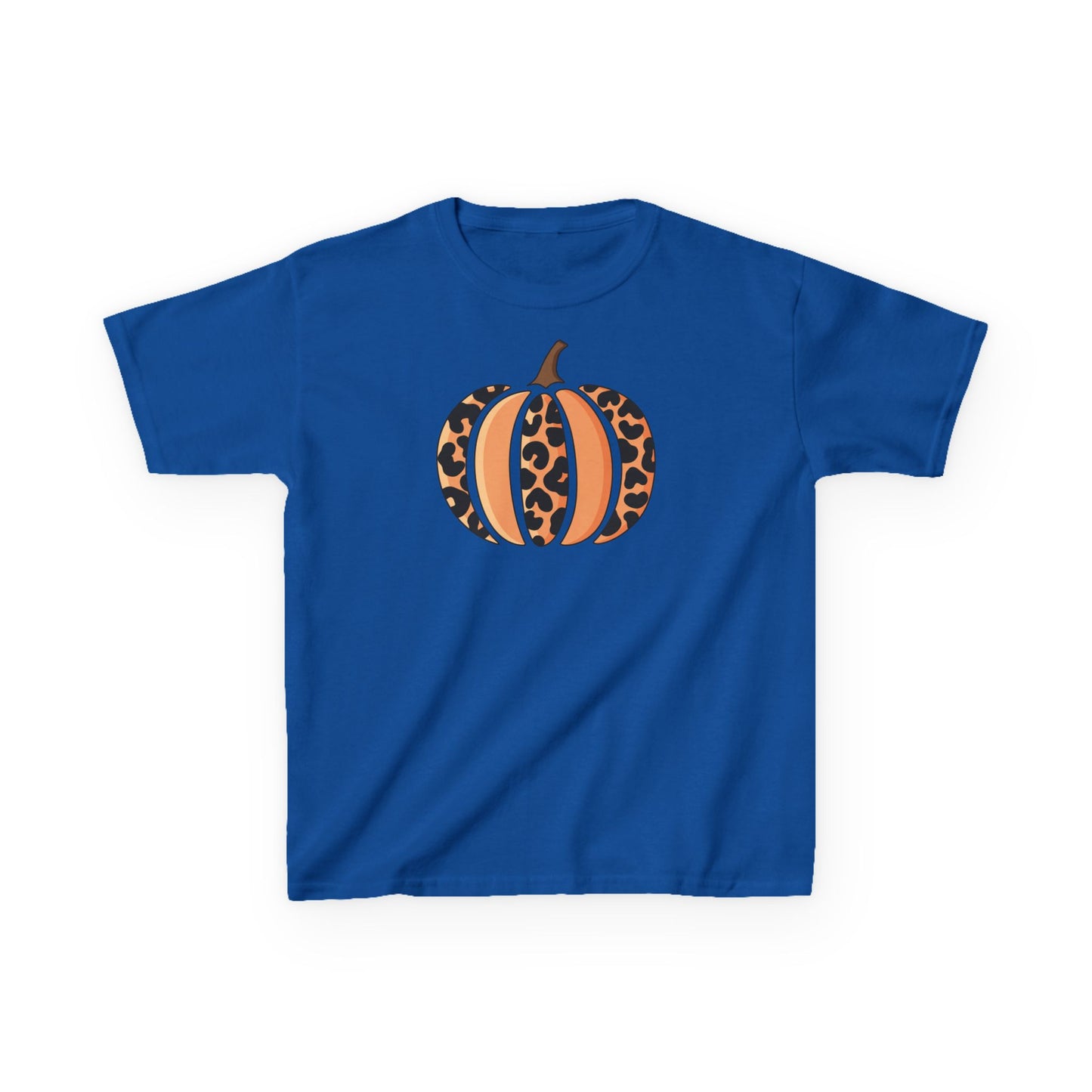 Leopard Print Pumpkin Kids Tee