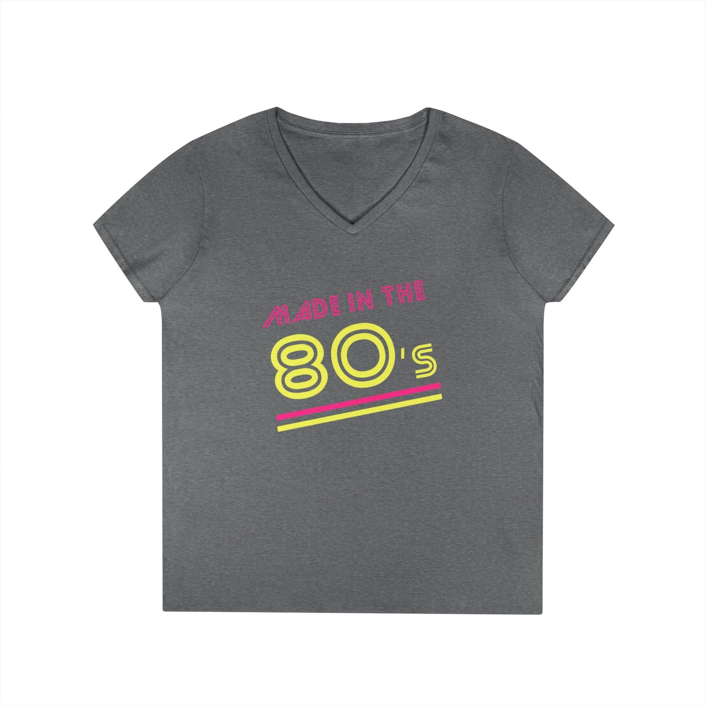 Made in the 80's Neon V-Neck T-Shirt
