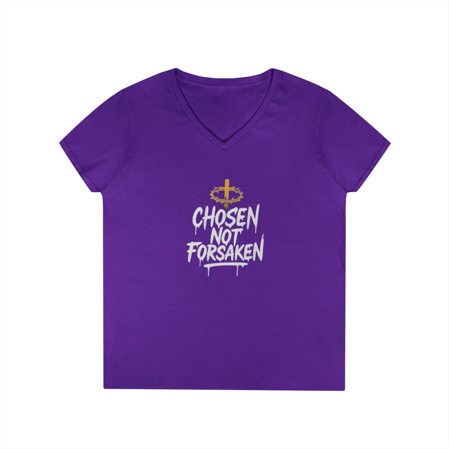 Chosen Not Forsaken Ladies' V-Neck T-Shirt
