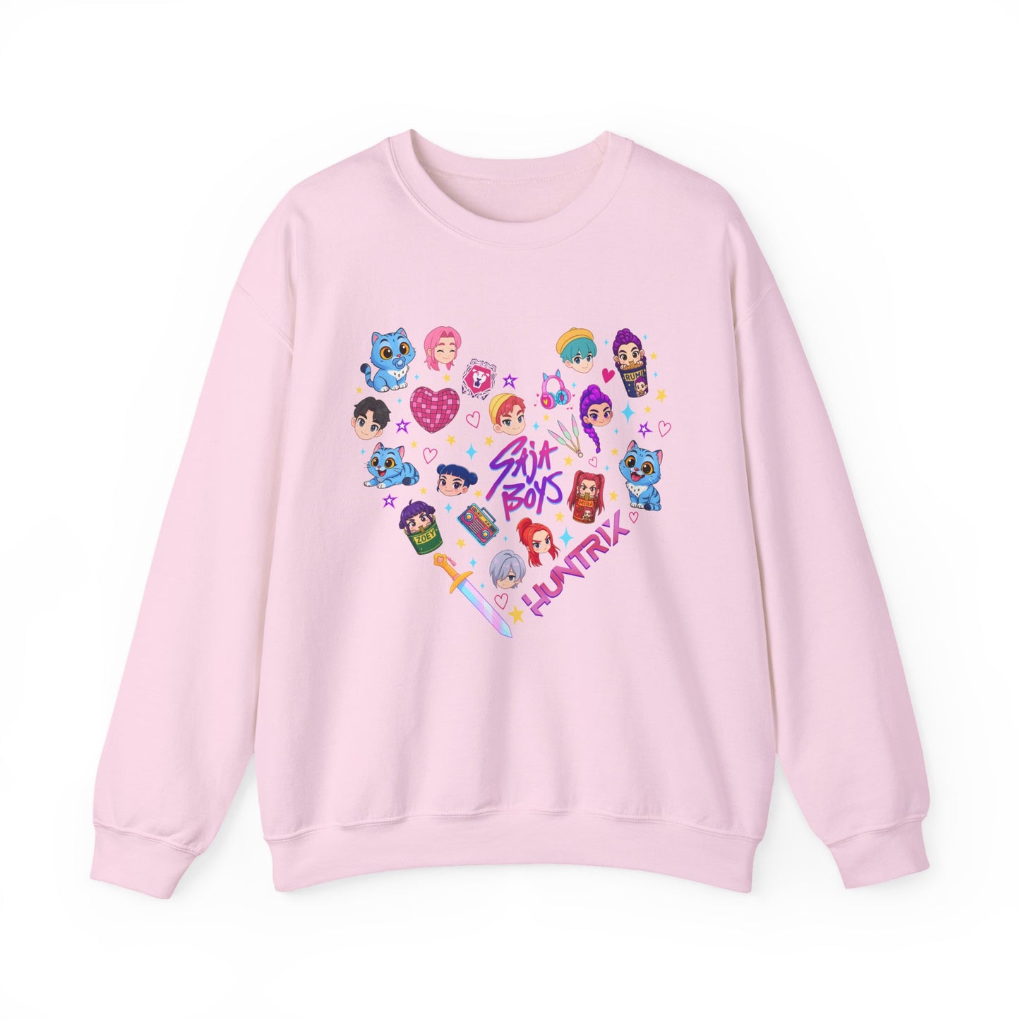 Kpop Character Heart Crewneck Sweatshirt