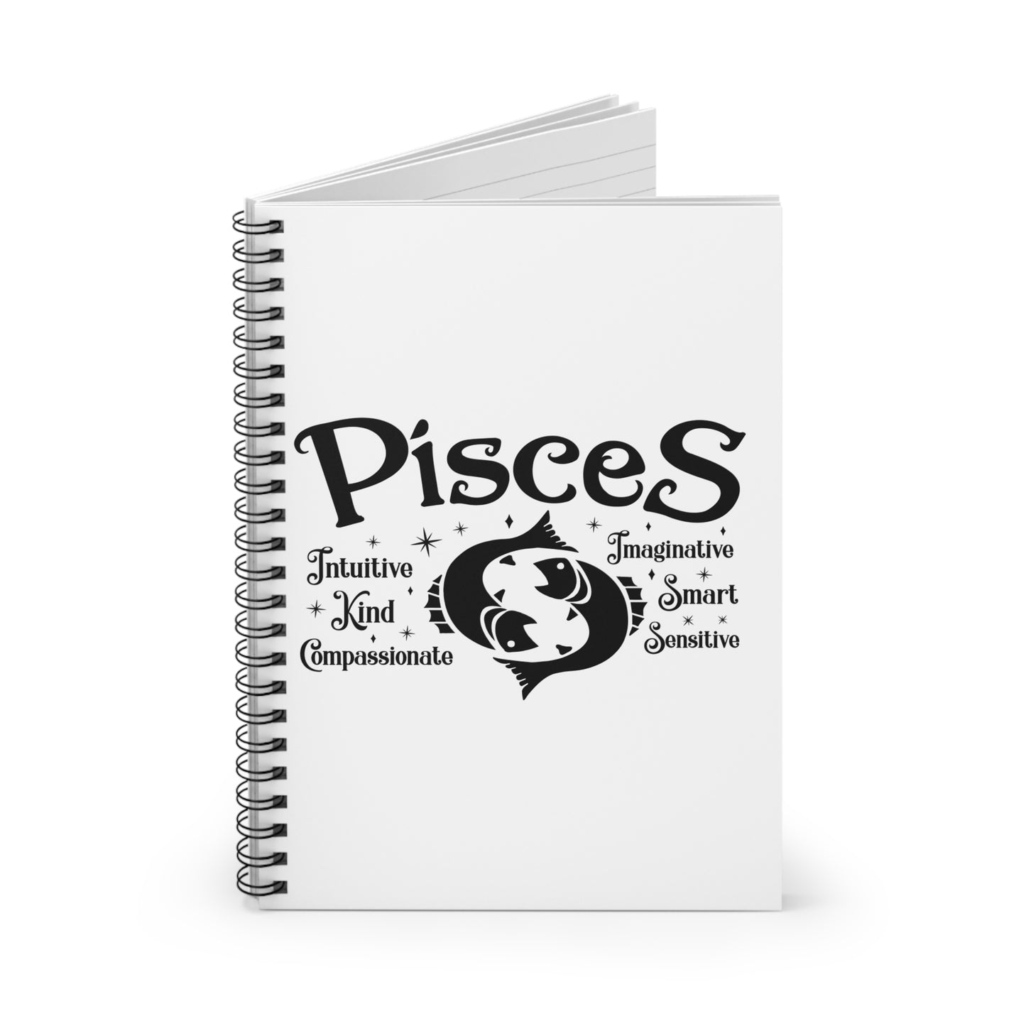 Pisces Zodiac Spiral Notebook