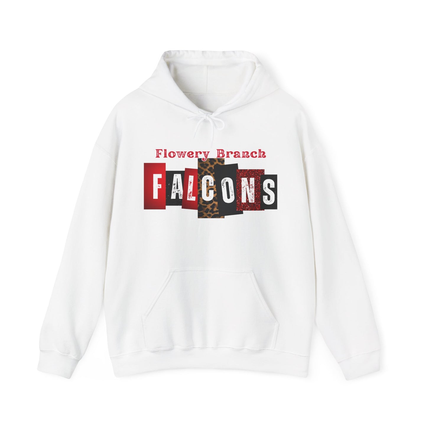 FB Falcons block letters Hoodie