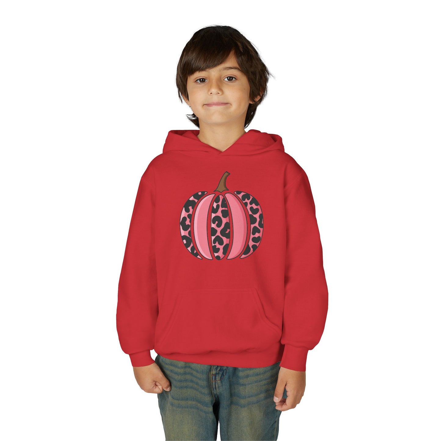 Pink Leopard Pumpkin Hoodie for Youth