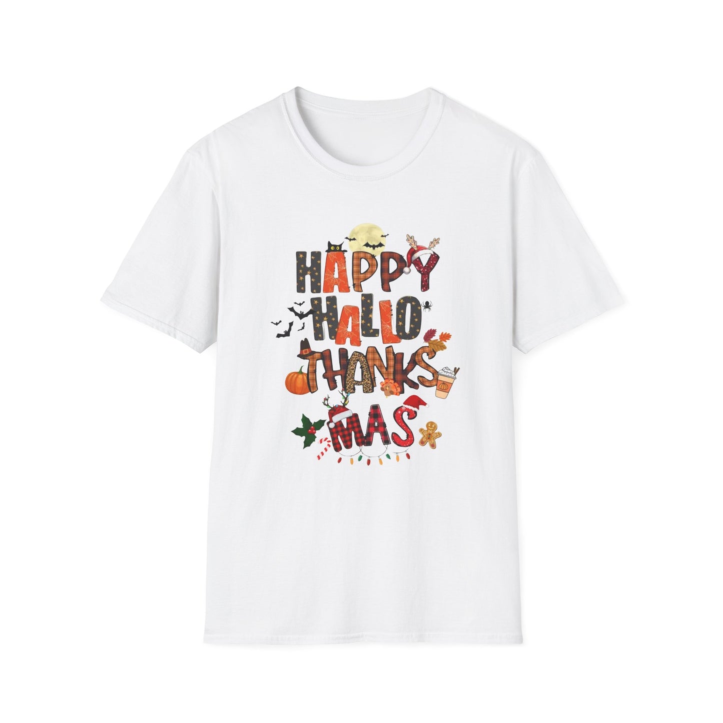Happy Hallothanksmas Unisex Softstyle T-Shirt