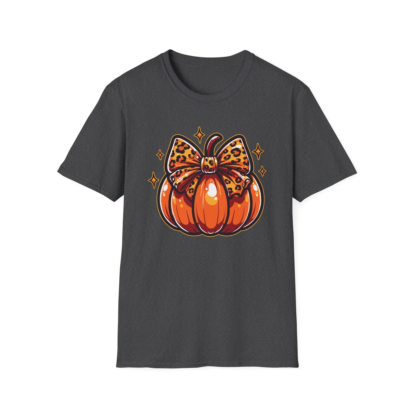 Leopard Pumpkin Bow T-Shirt