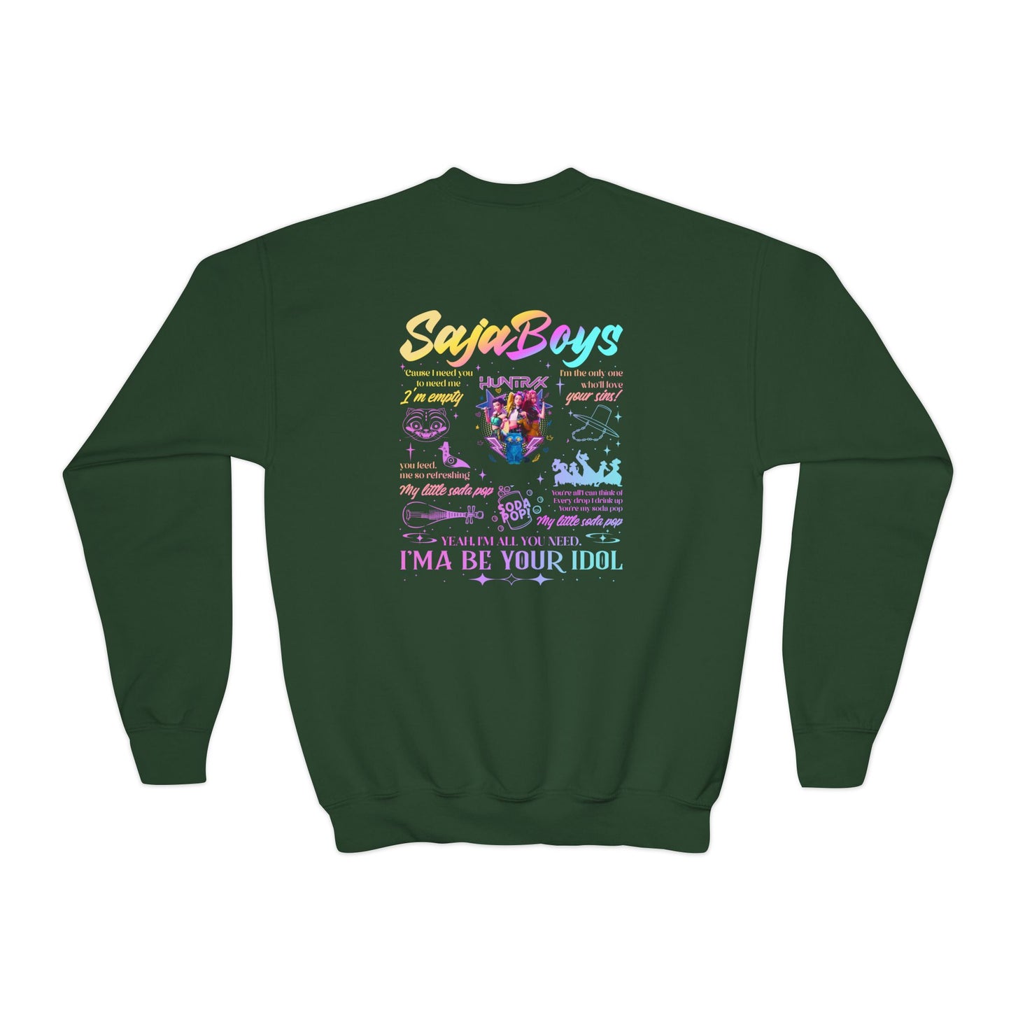 Youth Kpop Double Sided Crewneck Sweatshirt