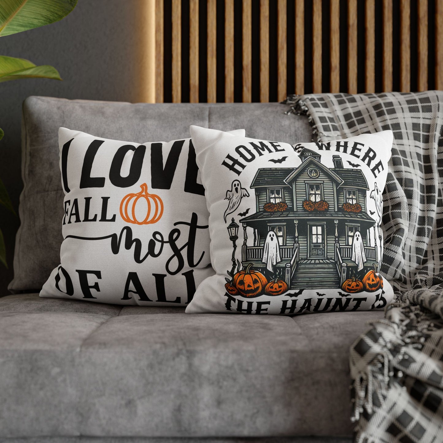Double Sided Fall/Halloween Decorative Pillowcase