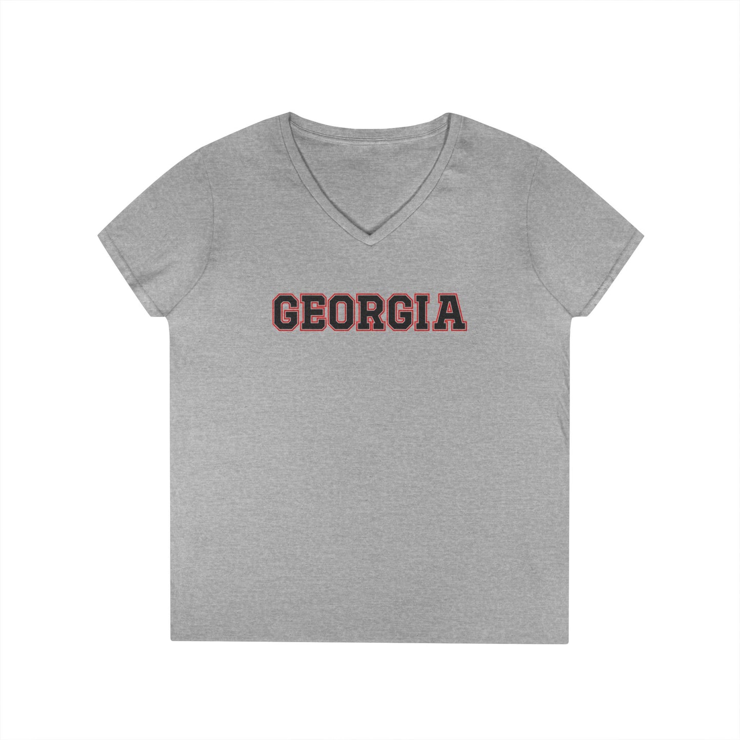 Glittery Black Georgia V-Neck T-Shirt