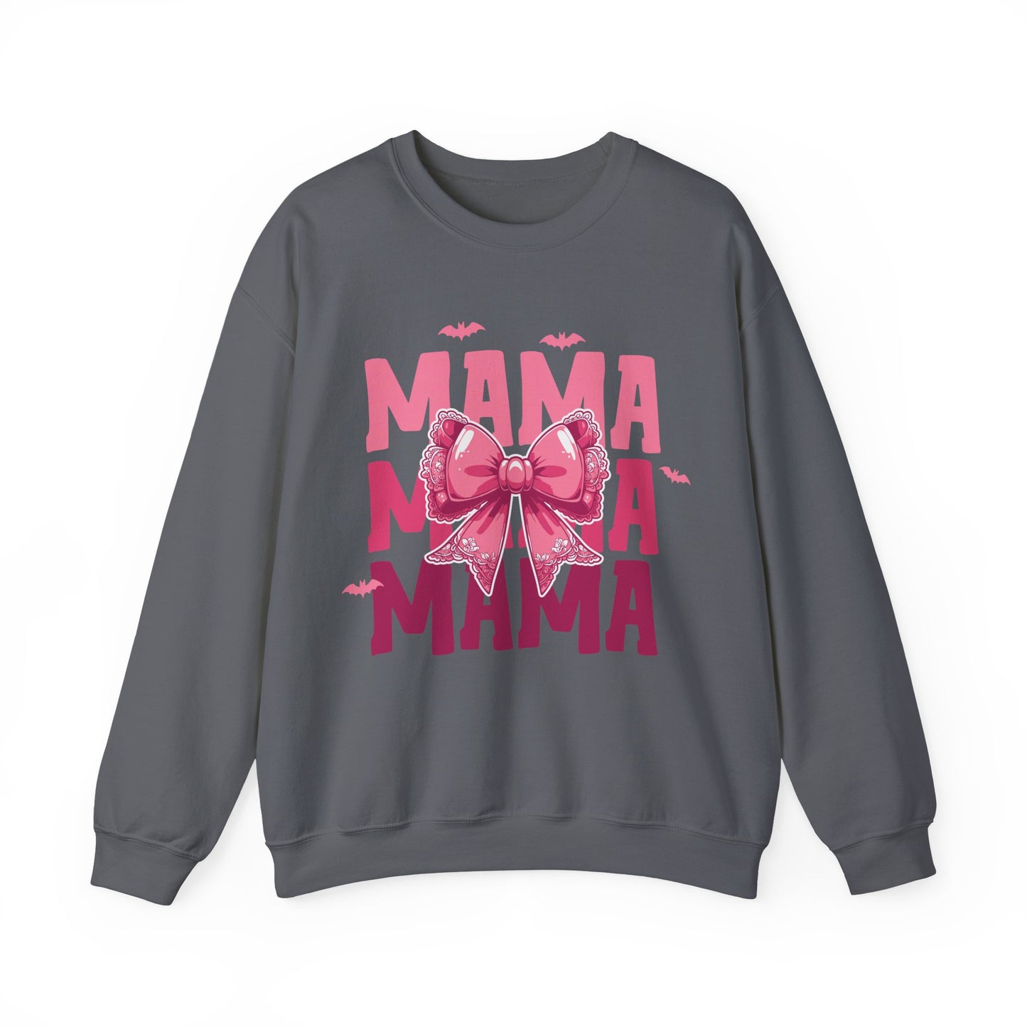 Halloween Mama With Bow Crewneck Sweatshirt