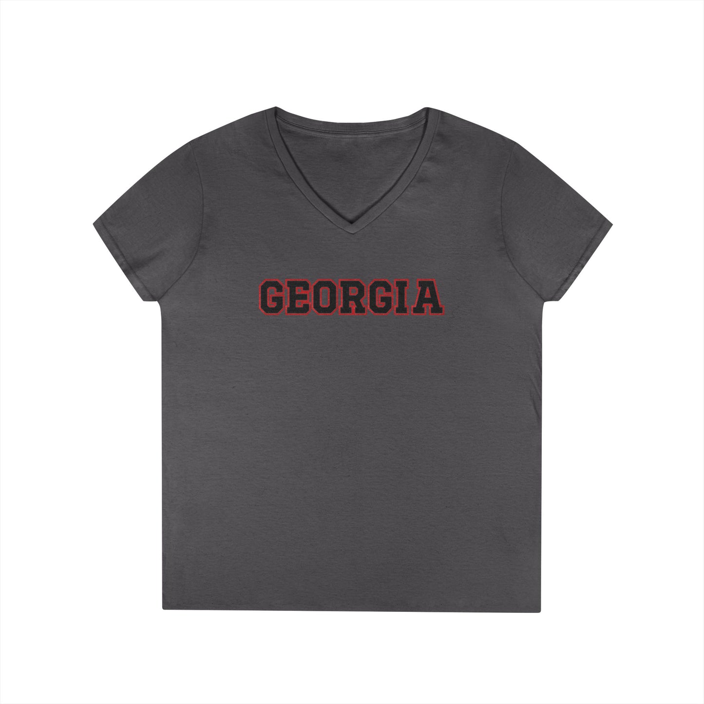 Glittery Black Georgia V-Neck T-Shirt