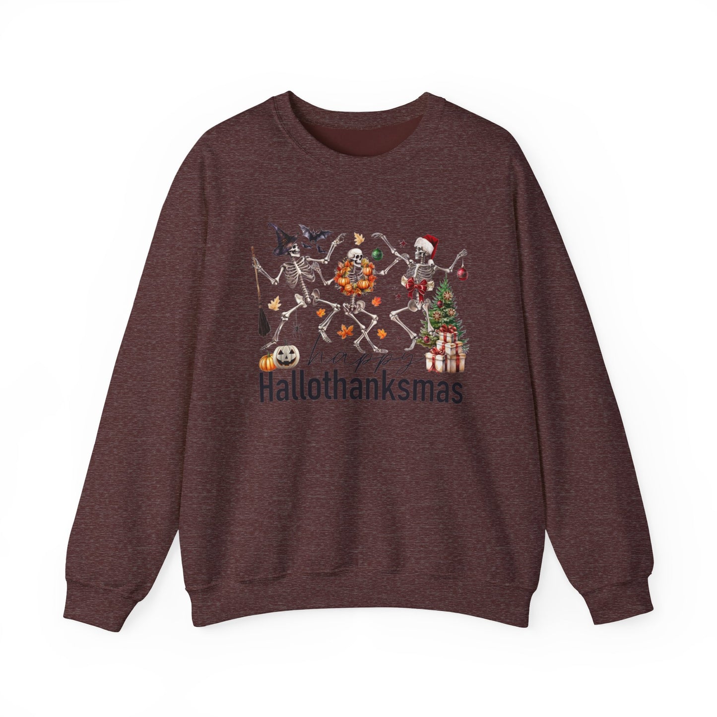 Happy Hallothanksmas Skeleton Sweatshirt