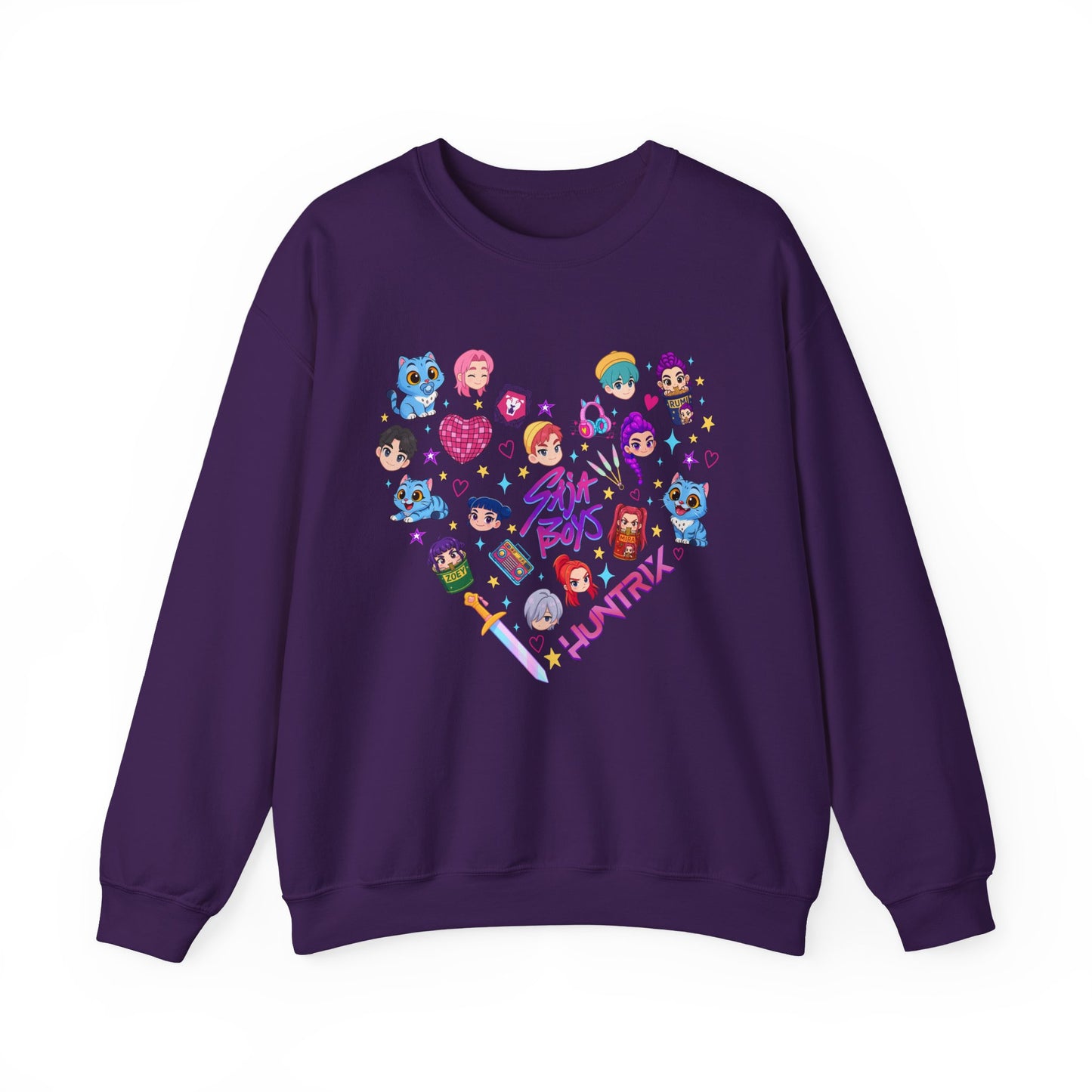 Kpop Character Heart Crewneck Sweatshirt