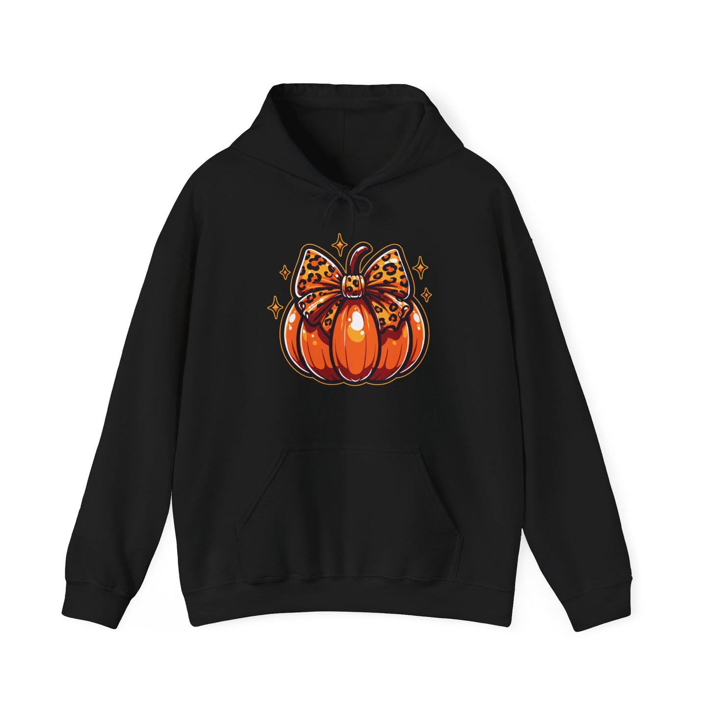 Leopard Pumpkin Bow Hoodie