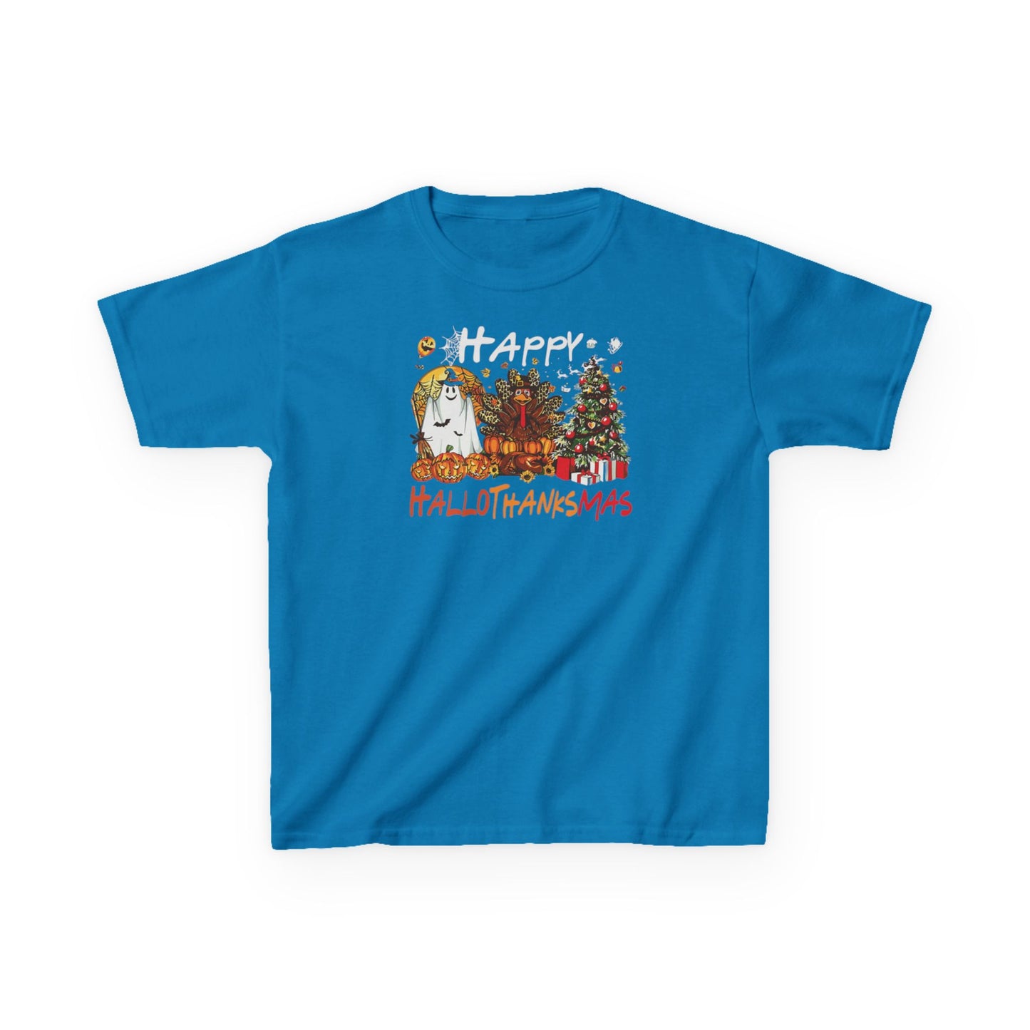 Happy Hallothanksmas Characters Kids Tee