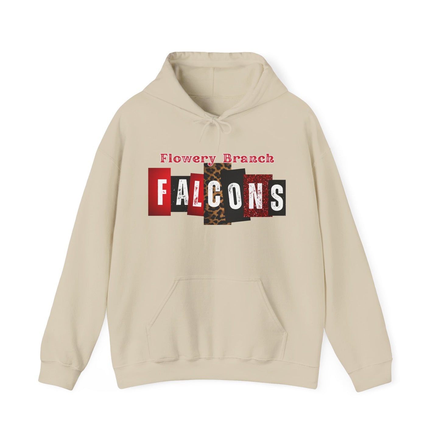 FB Falcons block letters Hoodie