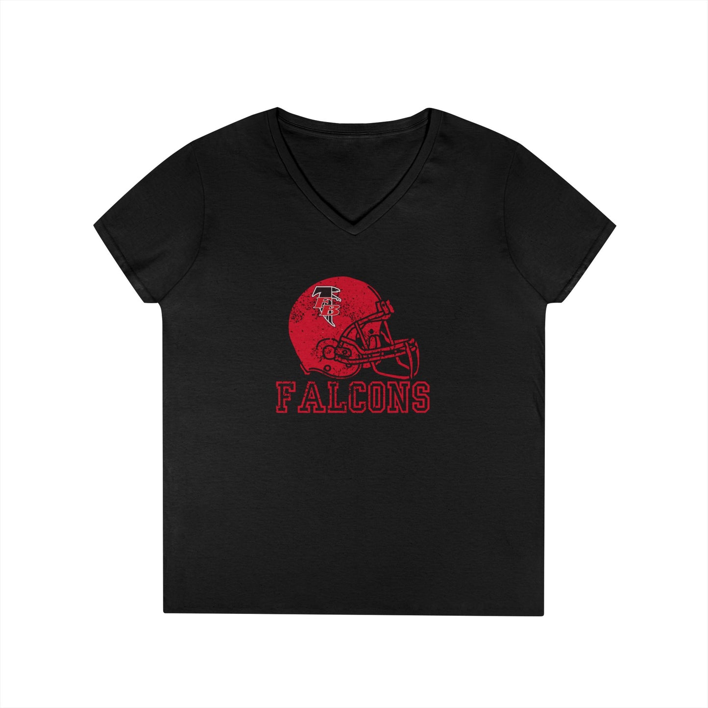FB Falcons Helmet V-Neck T-Shirt