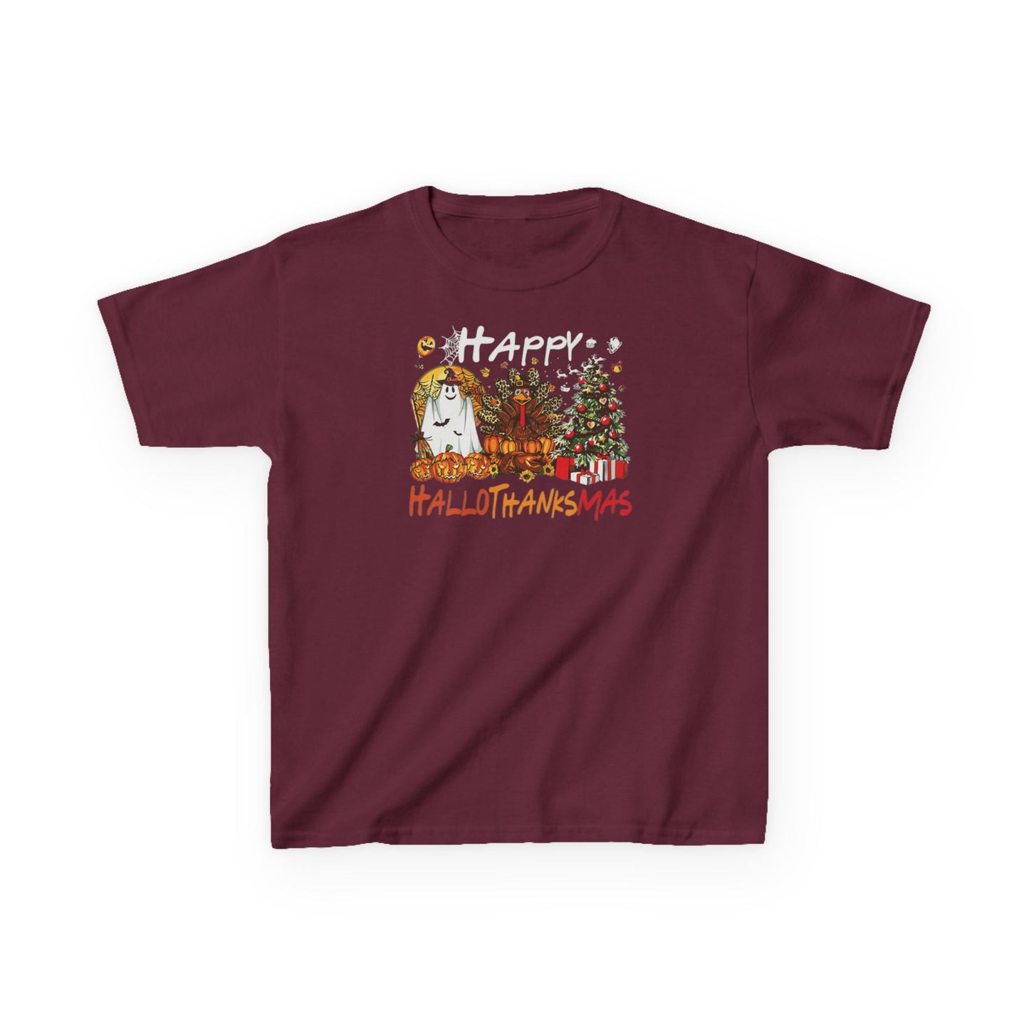 Happy Hallothanksmas Characters Kids Tee