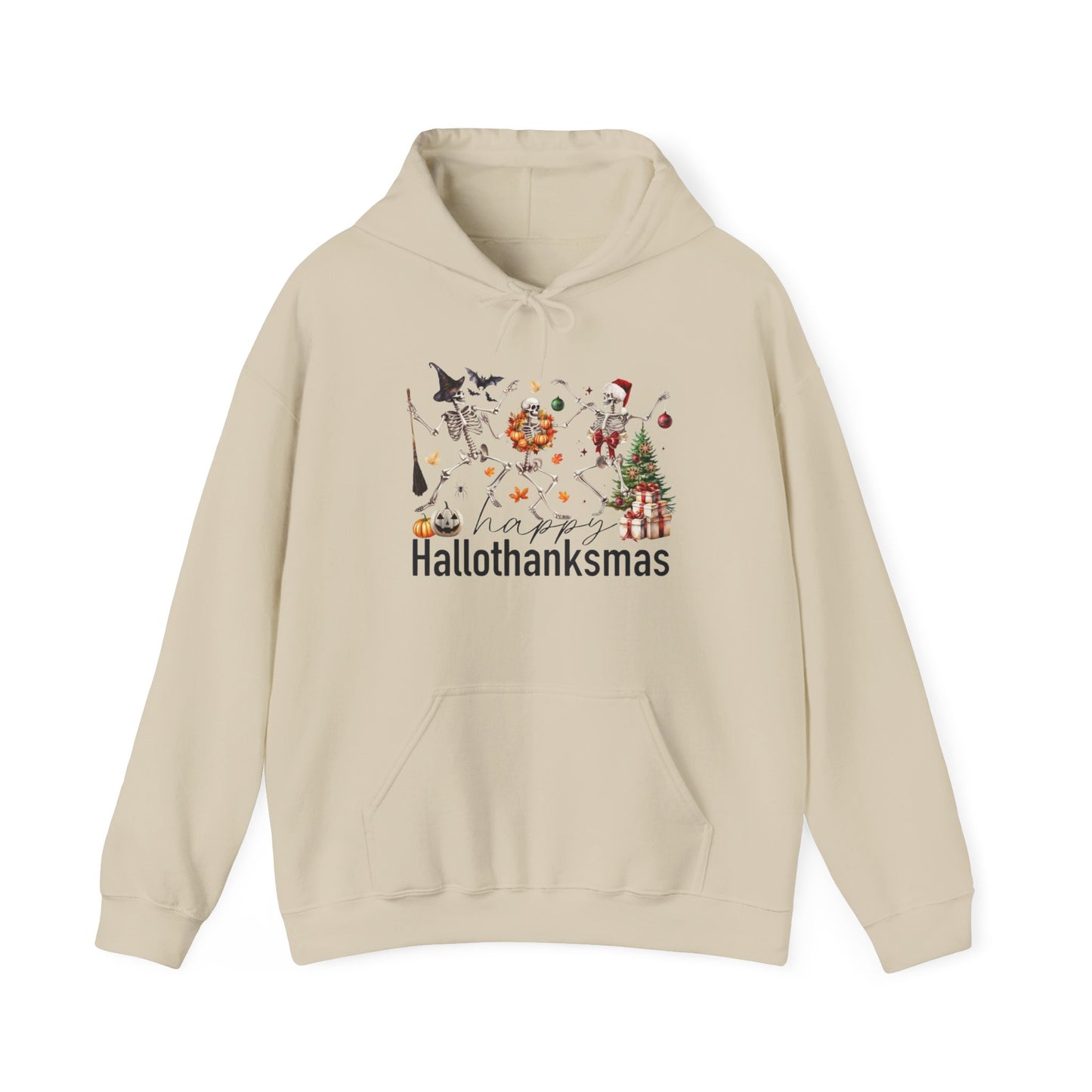 Happy Hallothanksmas Skeleton Hoodie