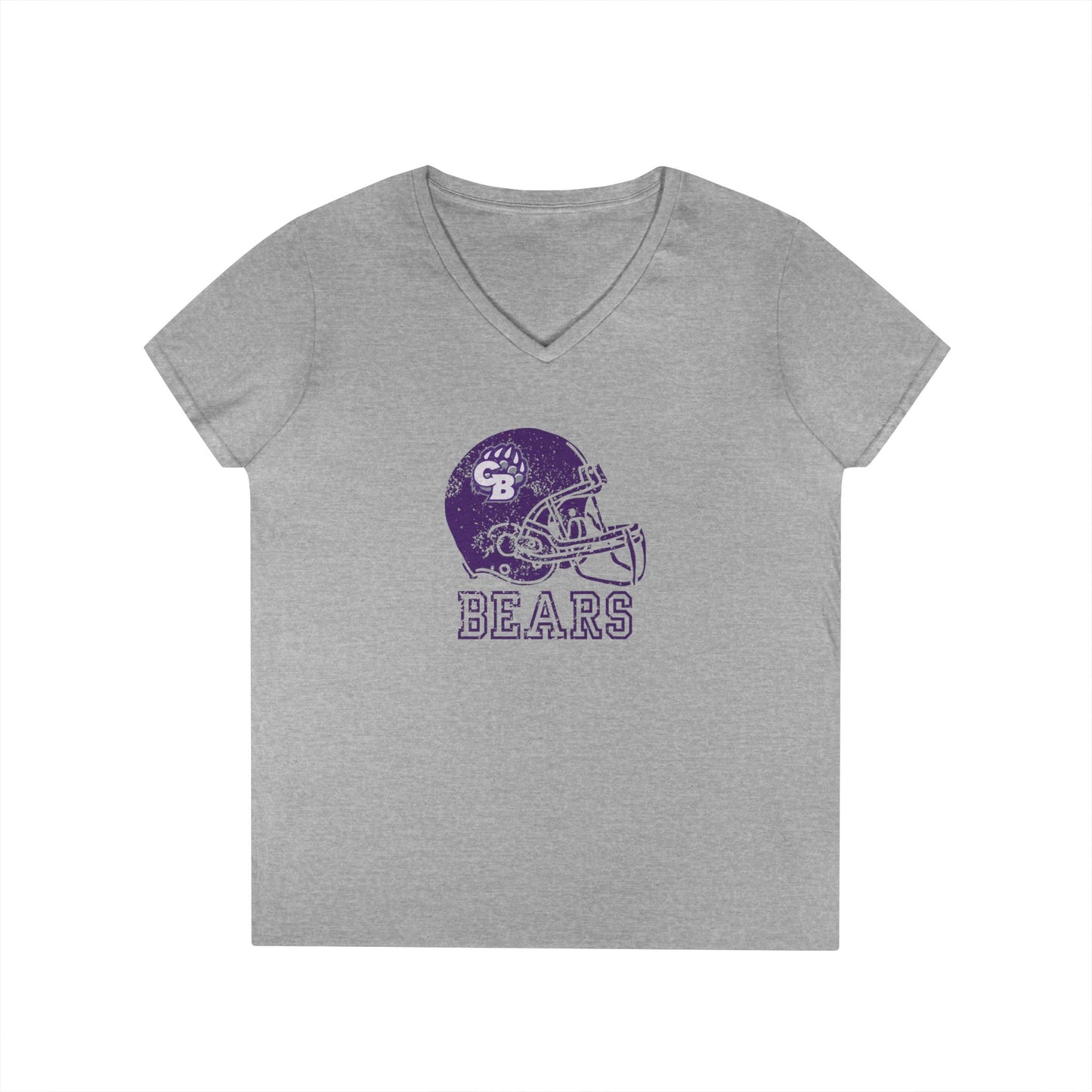 CB Bears Helmet Ladies' V-Neck T-Shirt