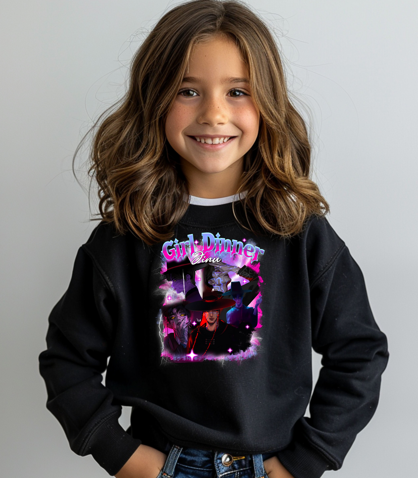 kpop Girl Dinner Jinu Youth Crewneck Sweatshirt