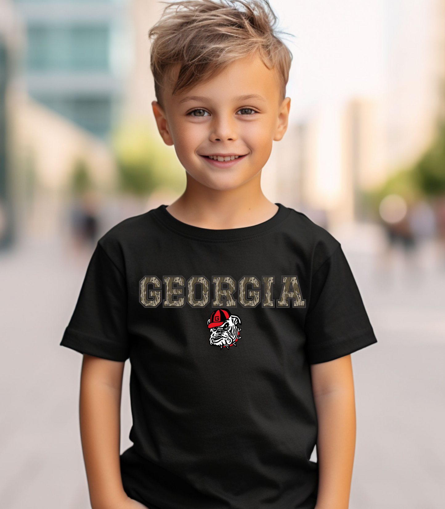 Camo Georgia Dog Youth Tee