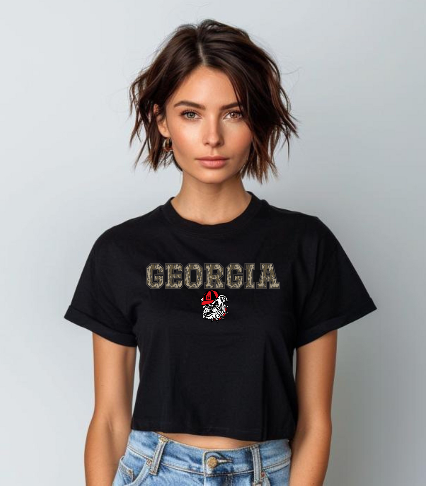 Camo Georgia Dog Crop Top
