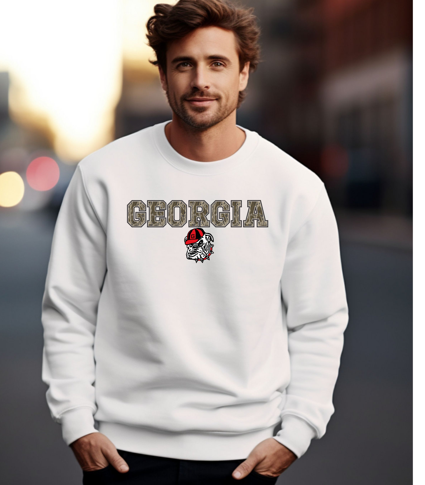 Camo Georgia Bulldog Crewneck Sweatshirt