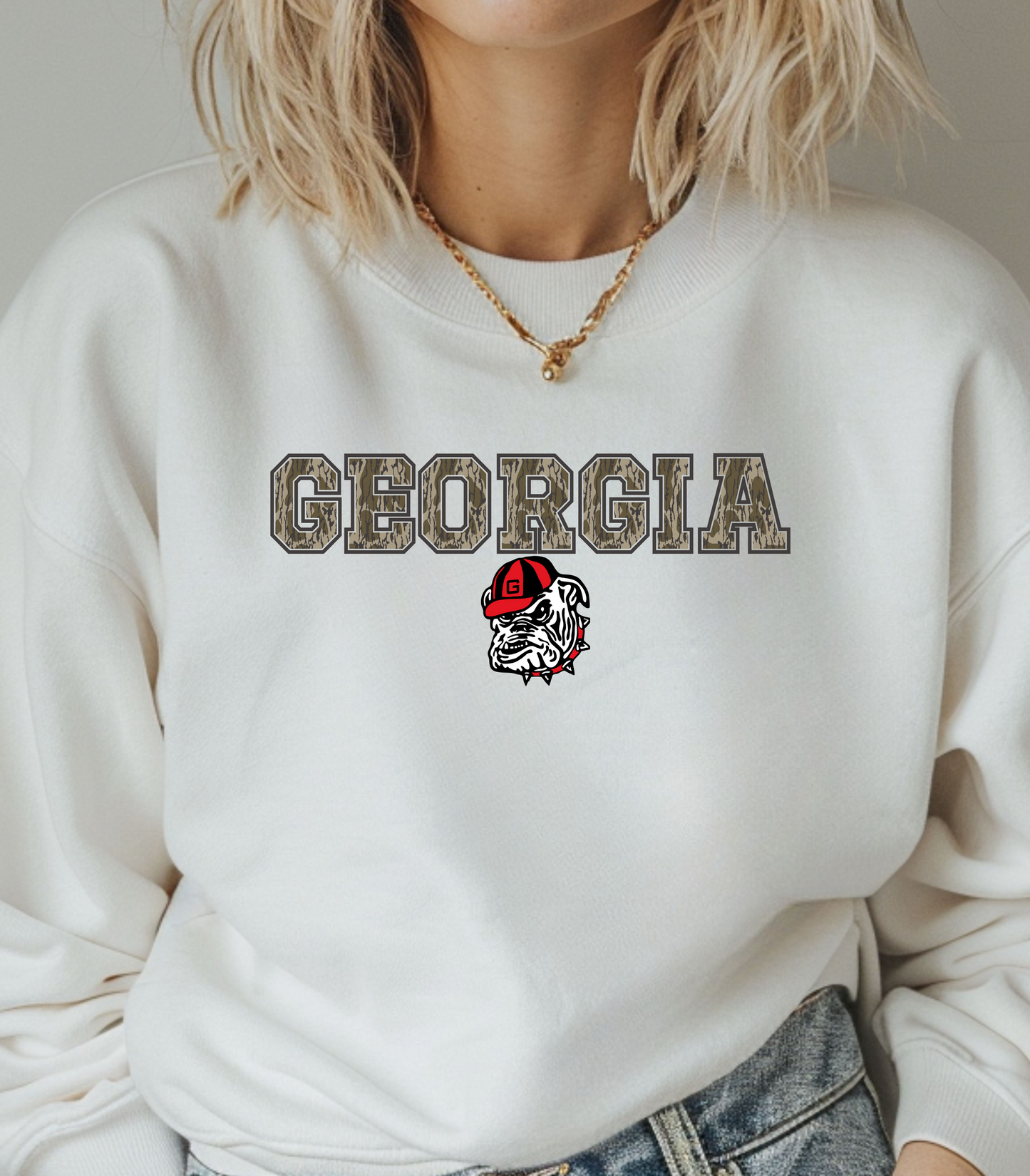 Camo Georgia Bulldog Crewneck Sweatshirt