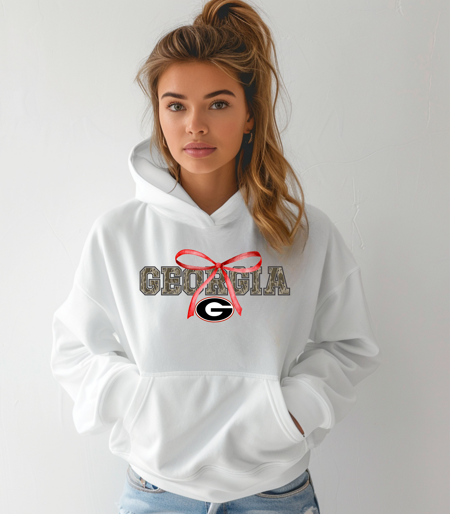 Camo Georgia Bow Hoodie