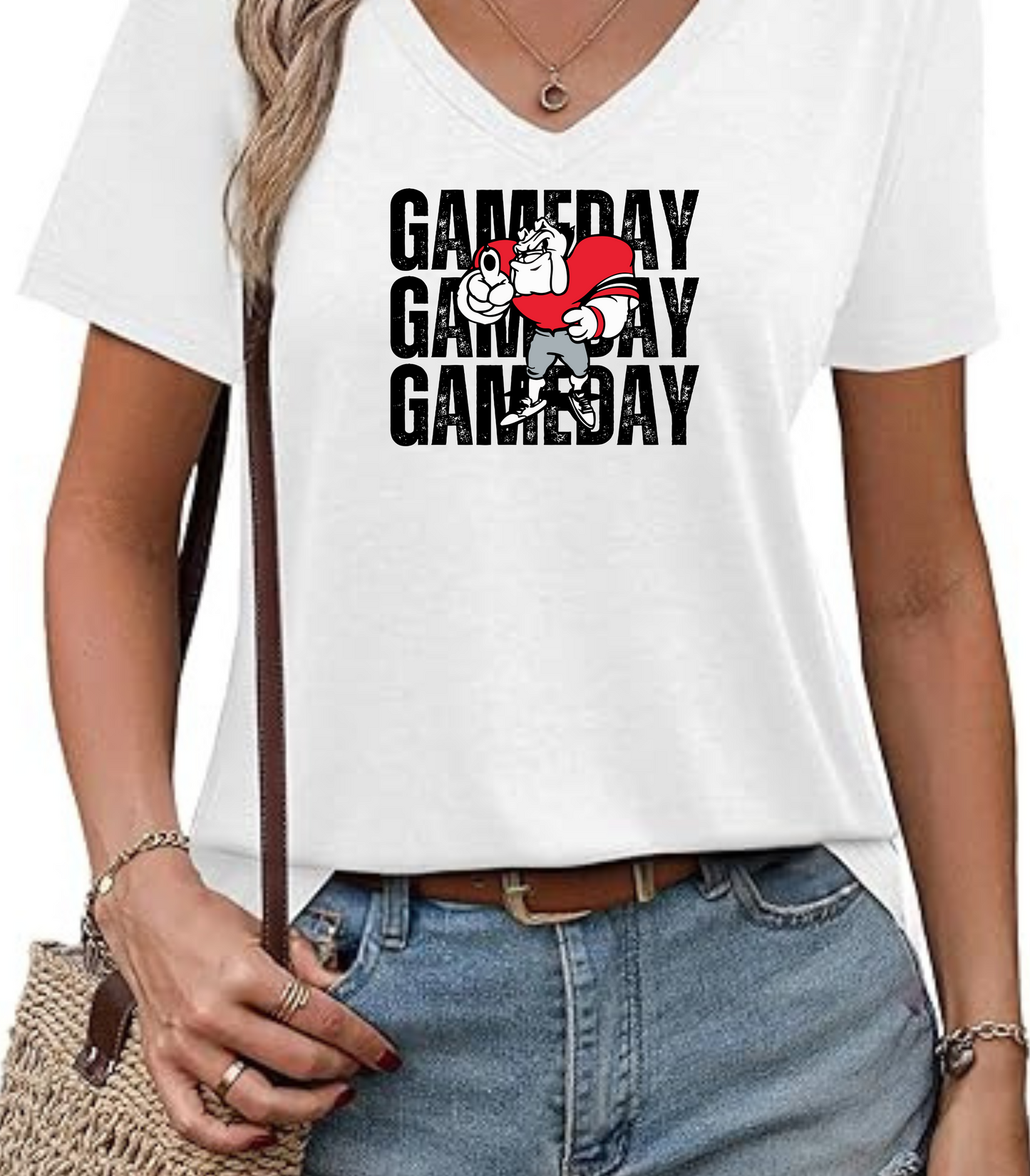 Georgia Gameday V-Neck T-Shirt