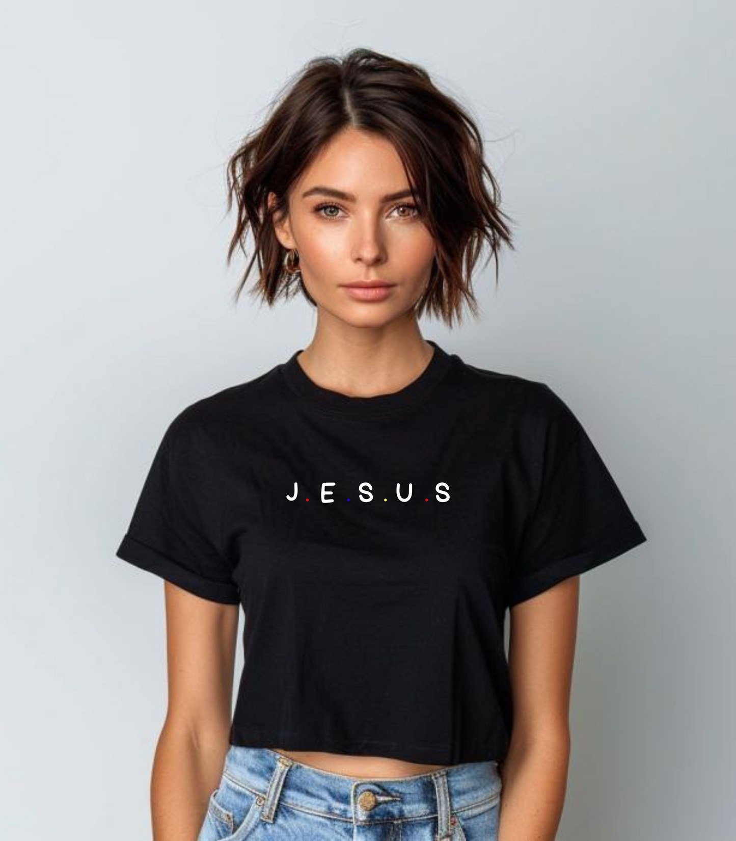Jesus "Friends" Crop Top