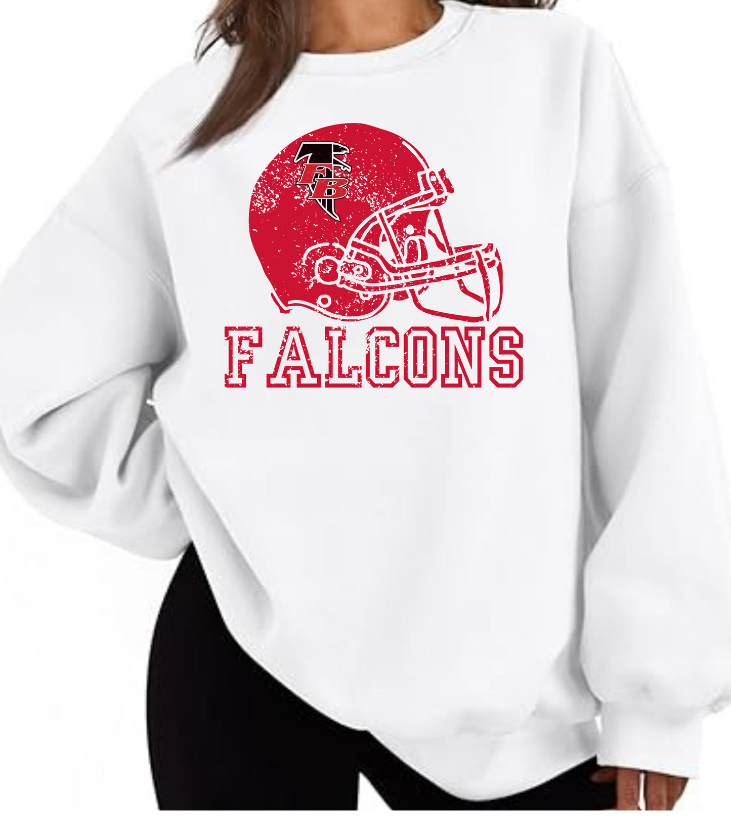 FB Falcons Helmet Crewneck Sweatshirt