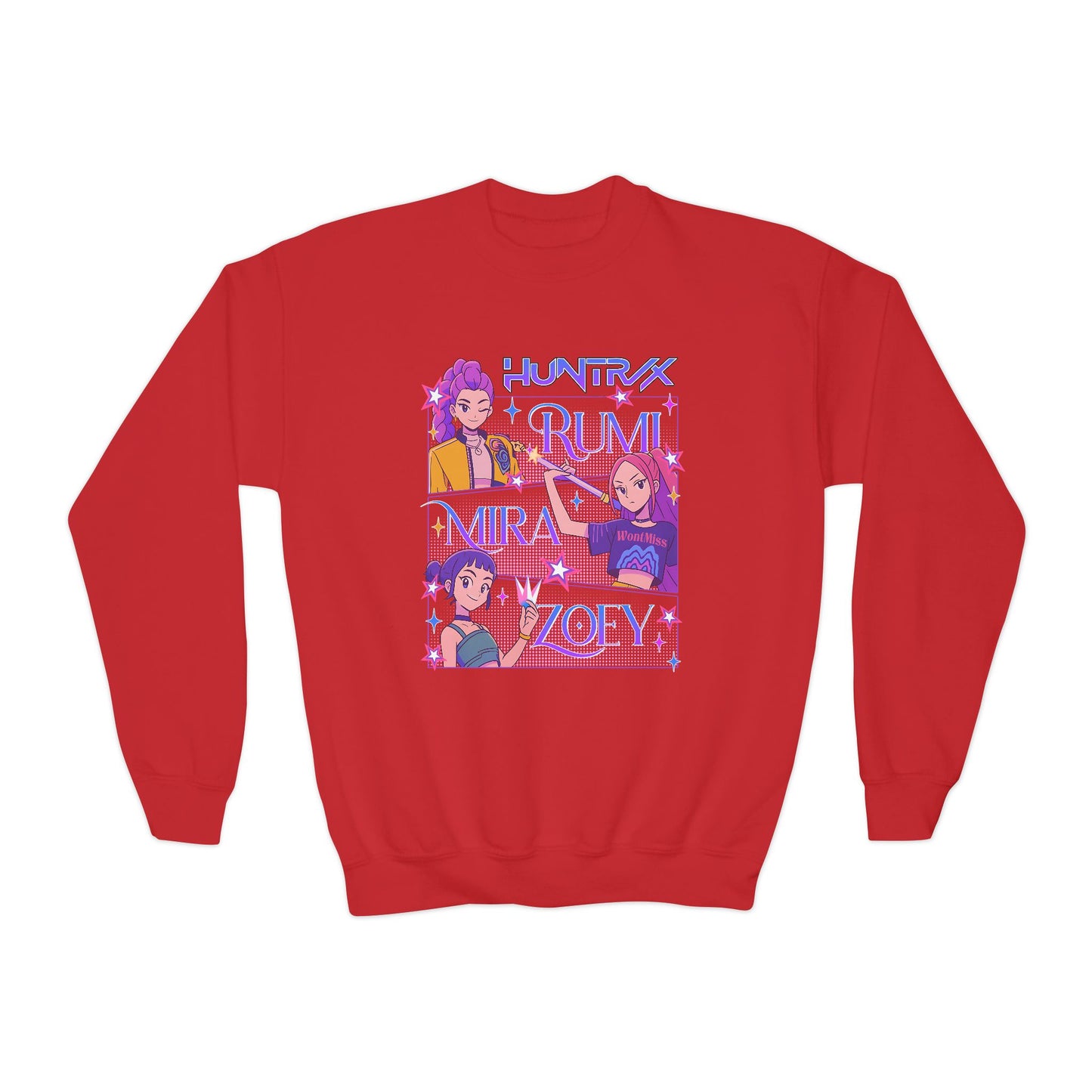 Kpop Huntrix Girls Youth Crewneck Sweatshirt