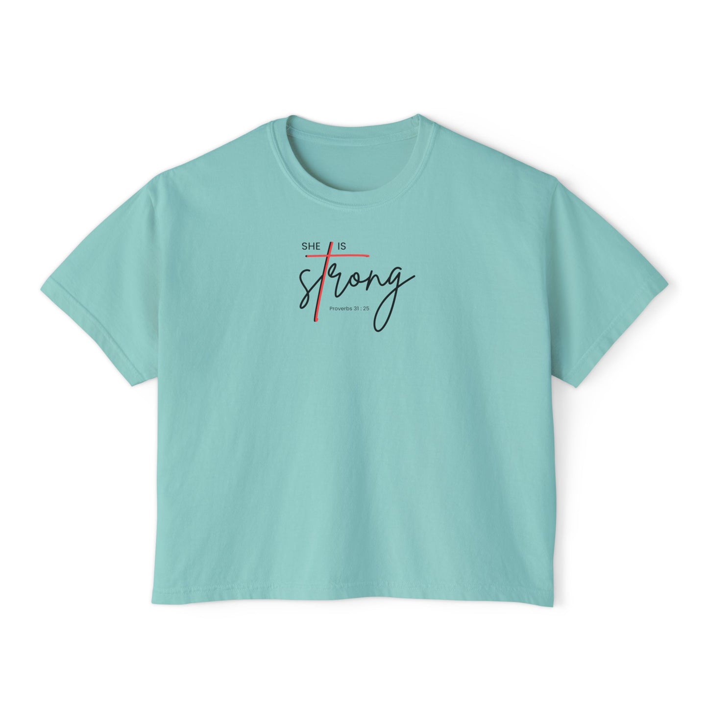 Women's Boxy Tee - She is Strong