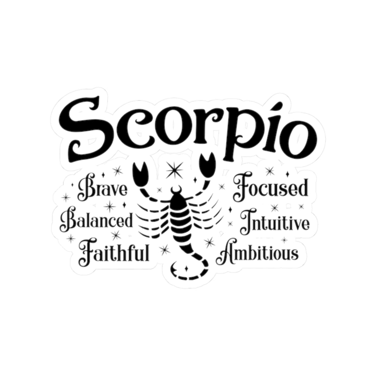 Scorpio Zodiac Kiss-Cut Sticker