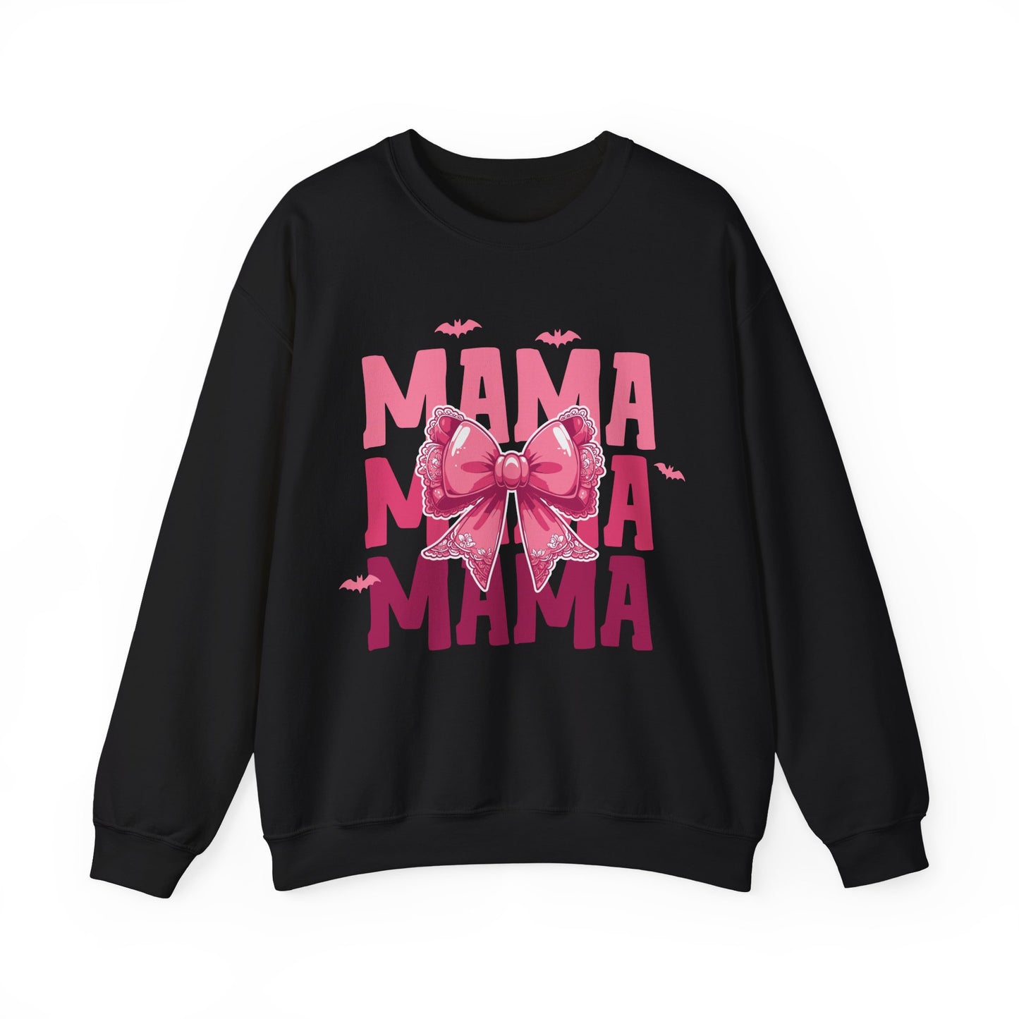 Halloween Mama With Bow Crewneck Sweatshirt